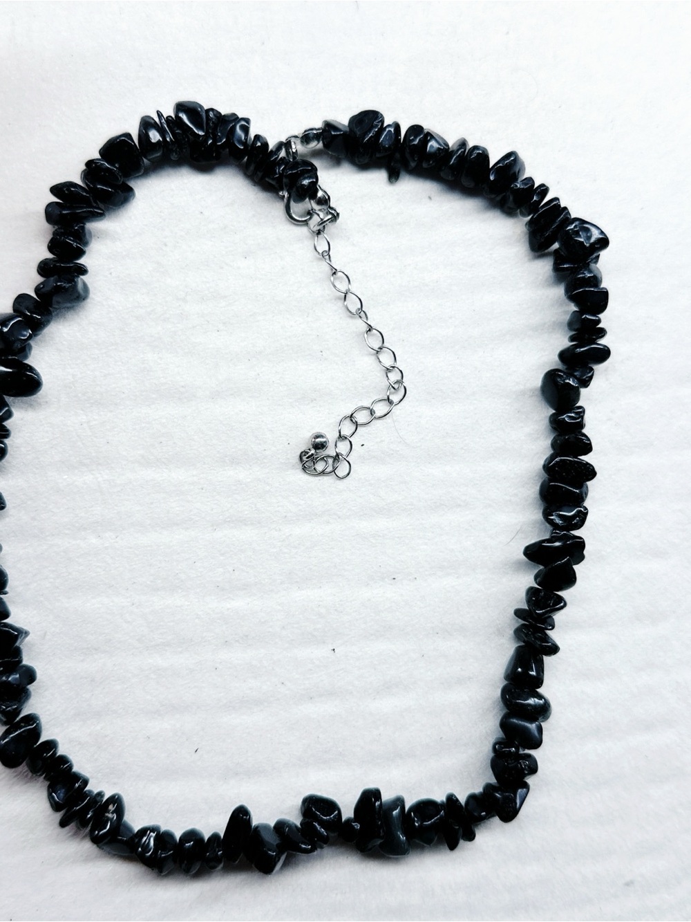 548u. Black Stone Necklace